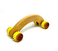 Массажер ручной деревянный Жёлтый (Massager manual wooden)