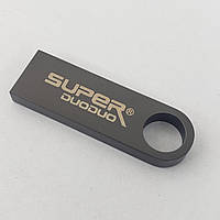 USB мини Флешка для компьютера 16ГБ Super DuoDuo 16gb металлическая флешка Черный