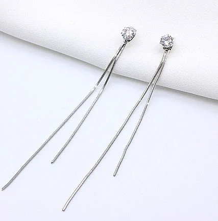 Сережки жіночі висувки сріблясті