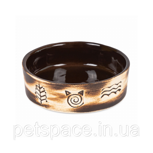 Керамічна миска для котів Природа Етно 200мл, фото 1