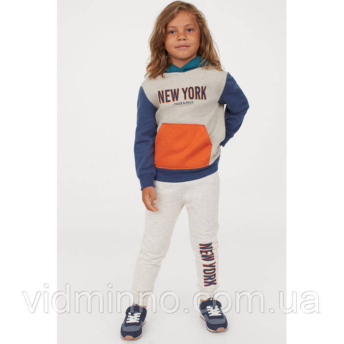 Дитячі спортивні штани джоггери New York H&M на флісі на хлопчика р.122 - 6-7 років /87313/