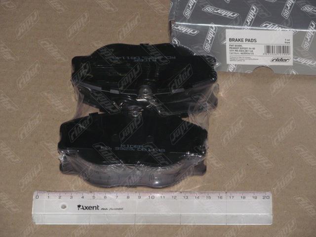 Колодки гальмівного диска, гальмівні колодки FIAT SCUDO, PEUGEOT EXPERT 96-02 передн. (RIDER), фото 1