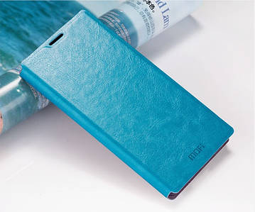 Шкіряний чохол-книжка Mofi для Huawei Ascend G6 блакитний