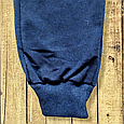 Штани спортивні чоловічі з манжетами темно-сині 46 розмір трикотаж двунітка, фото 3