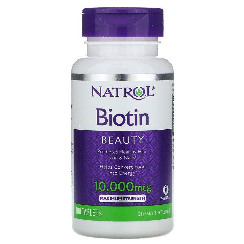 Natrol, Beauty, біотин, 10 000 мкг, 100 таблеток