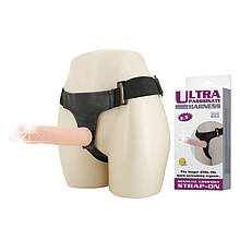 Жіночий страпон Ultra Passionate Harness Flesh, 22,5 см