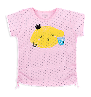 Детская футболка розового цвета для девочки *Тутти-Фрутти* , рост 80