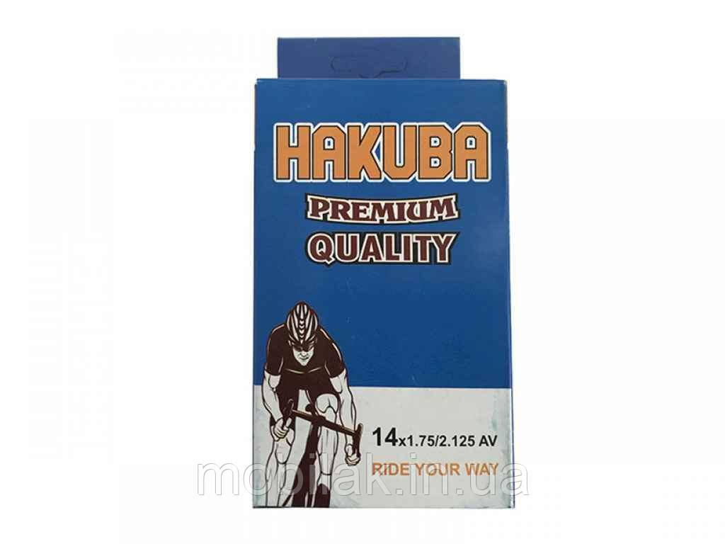 Камера для велосипеда d-14*1.75/2.125 AV ТМ Hakuba, фото 1