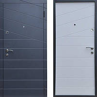 Дверь металлическая Zimen Line Антрацит/Белая Шагрень для квартиры, для офиса