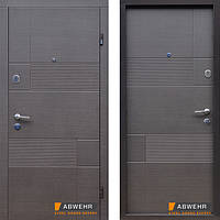 Дверь металлическая Абвер Avers Дуэт Венге Серый Горизонт для квартиры, для офиса