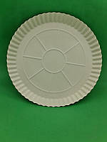 Бумажная тарелка под пиццу 300мм белая (100 шт)