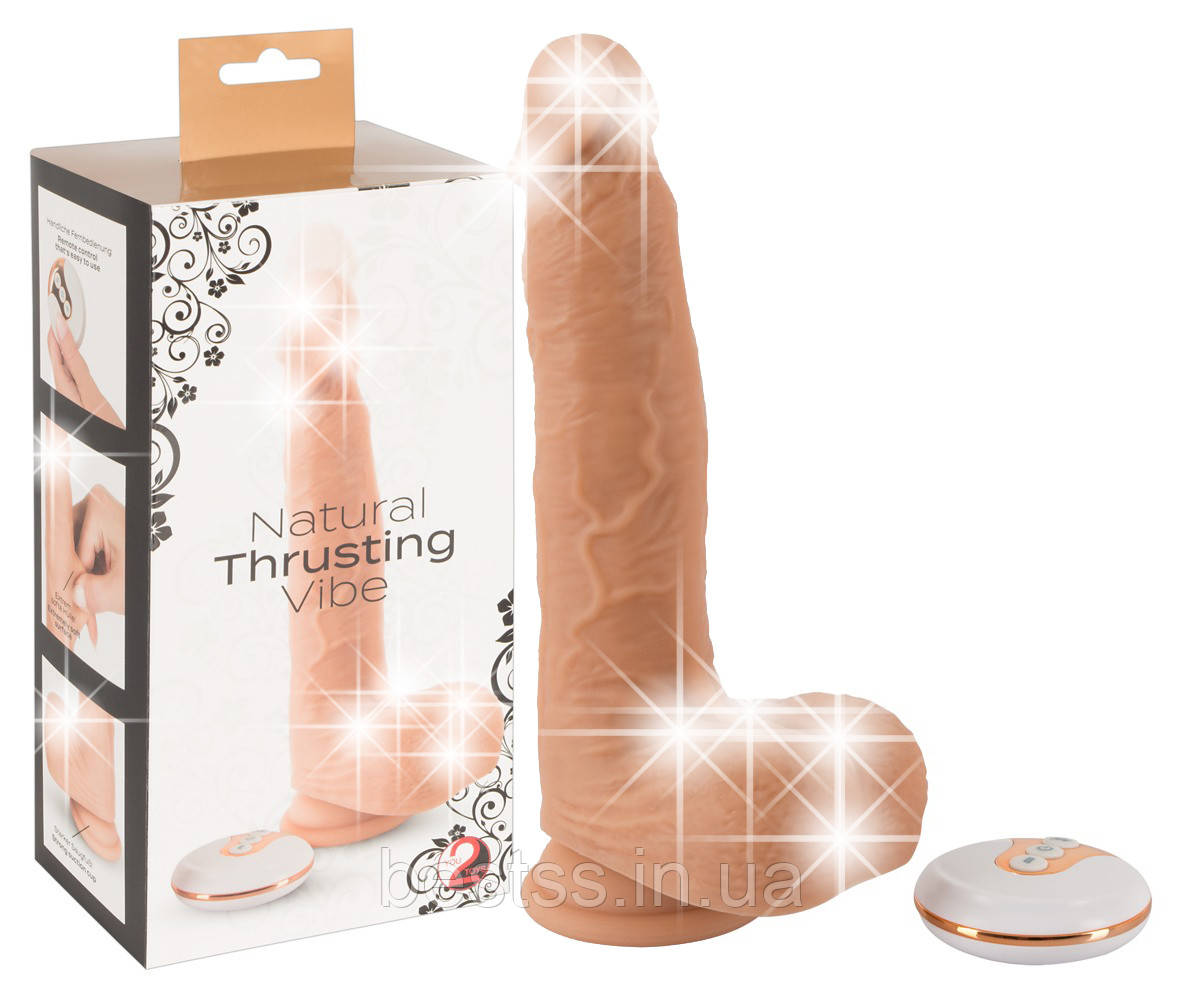 Реалістичний вібратор з функцією штовхання та дистанційним пультом керування Natural Thrusting Vibe