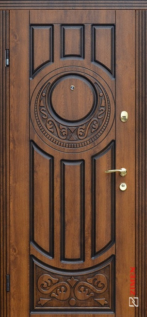Дверь металлическая Абвер Avers Luck 179 Vinorit Дуб Золотой + Патина для улицы - фото 1 - id-p1412072451