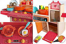 Кухня дитяча рожева з водою і парою 65 предметів, фото 4
