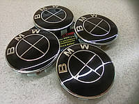Колпачки заглушки в литые диски БМВ/BMW чёрные. 36136783536