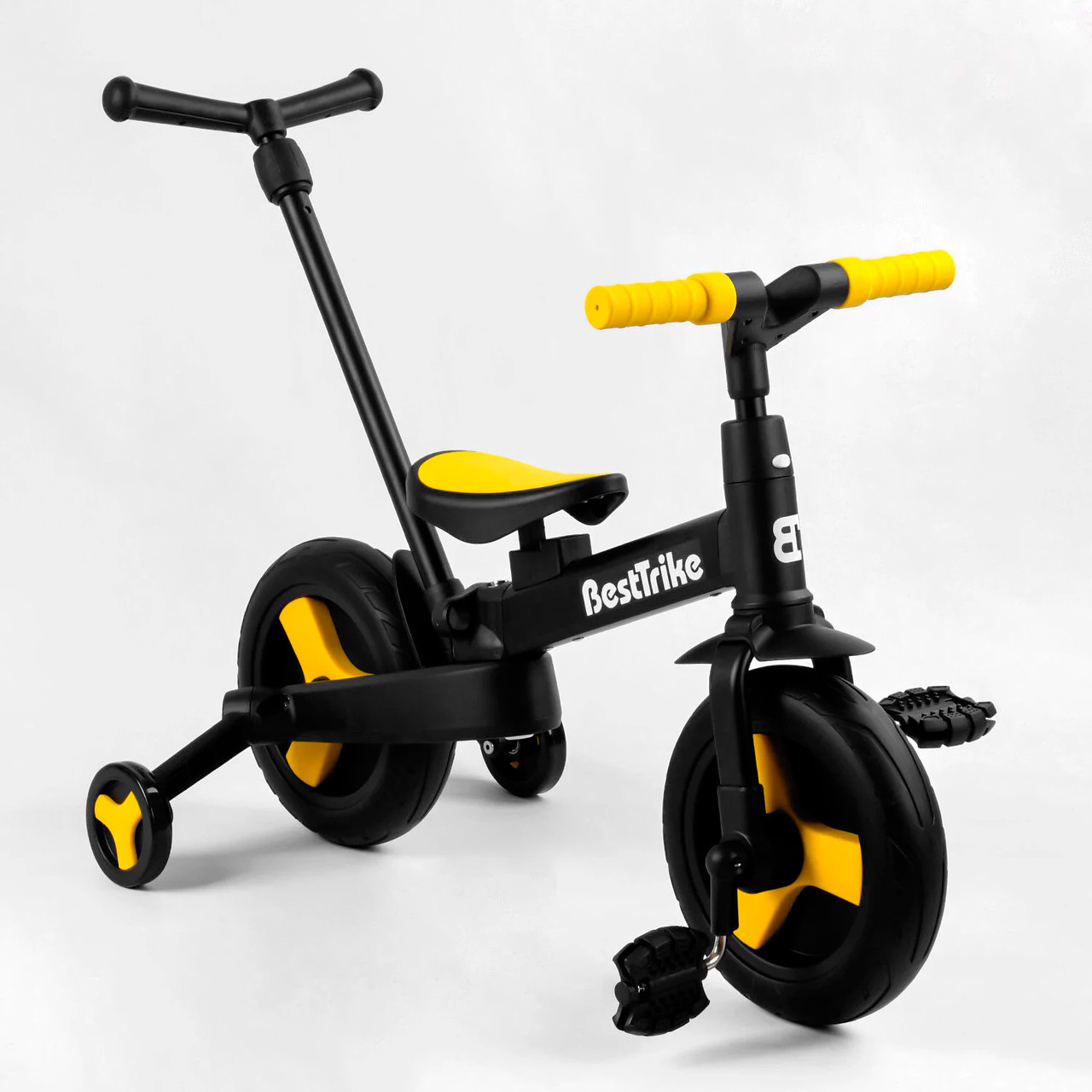 Дитячий велосипед трансформер біговел Best Trike 58195 з батьківською ручкою від 2х до 4х років (05224), фото 1