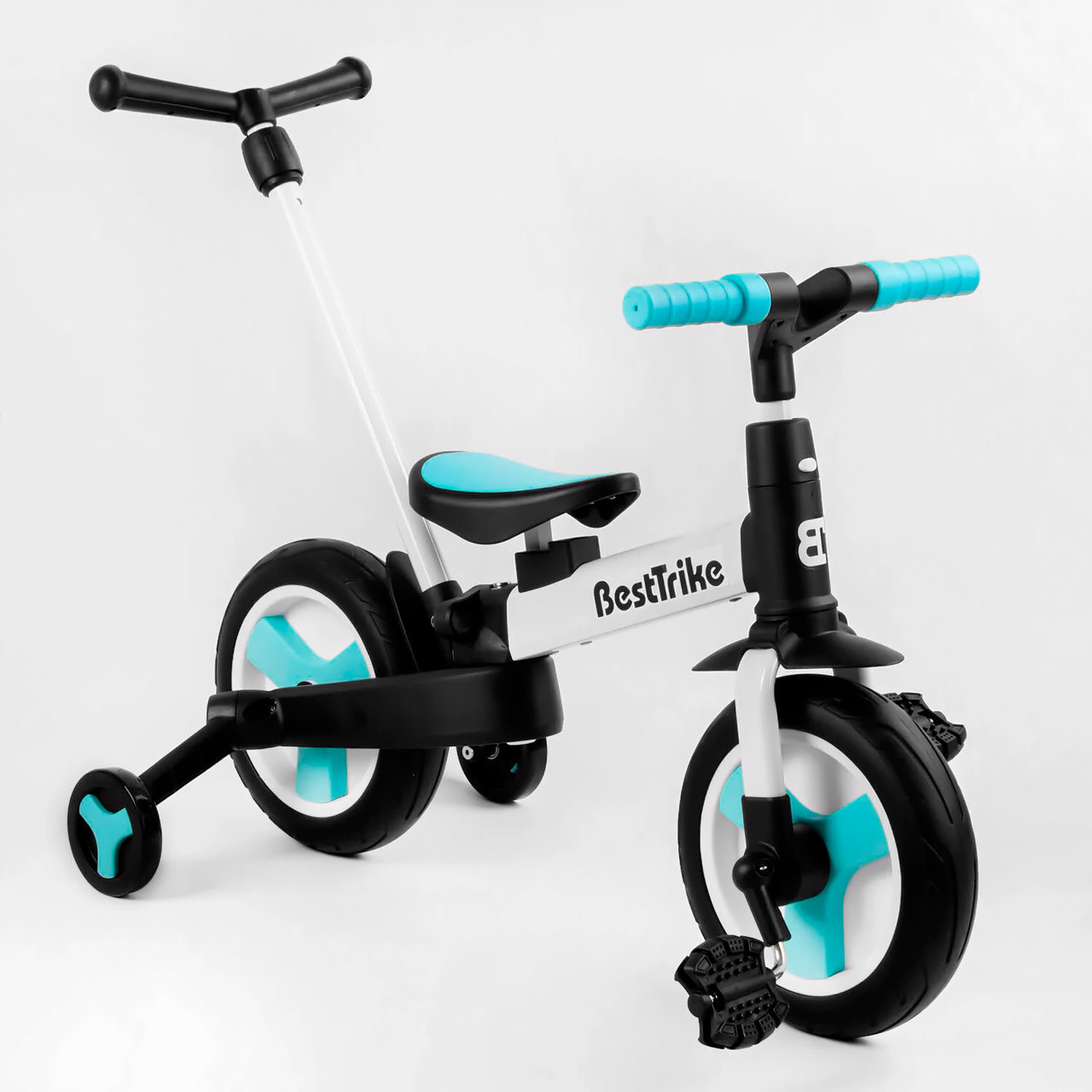 Дитячий велосипед трансформер біговел Best Trike 56659 з батьківською ручкою від 2х до 4х років (05225)