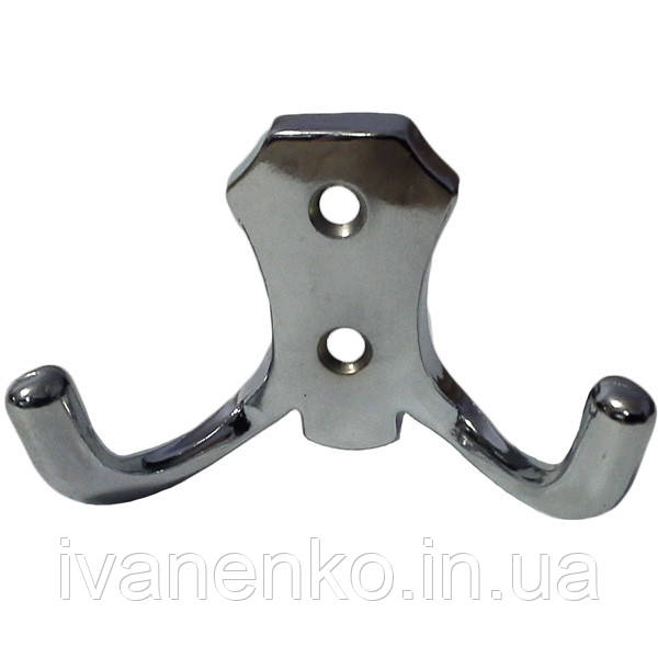 Гачки настінні для одягу в передпокій і приміркові подвійний, фото 1