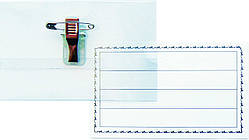 Бейдж із затискачем і шпилькою, 90*55 мм EconoMix, Е41401