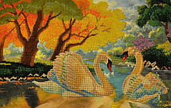 Схема для вишивки бісером ЛЕБЕДІ