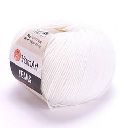 YarnArt Jeans (Ярнарт Джинс) 01 білий