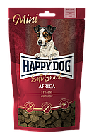 Лакомства для собак Happy Dog Soft Snac Mini Africa мелких пород со вкусом страуса и картошки, 100гр