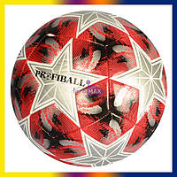 Міцний футбольний ігровий м'яч зірки EN3193, крутий дитячий червоний м'яч розмір 5 для вуличного футболу