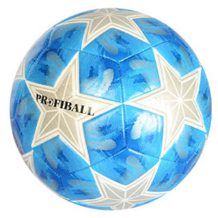 Прочный футбольный игровой мяч звезды EN3193, крутой детский бело-синий мяч размер 5 для уличного футбола - фото 2 - id-p1465019846