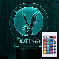 Акриловый светильник-ночник с пультом 16 цветов Тетрадь смерти tty-n000306