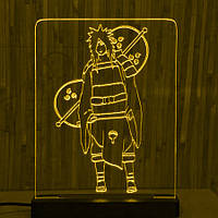 Акриловый светильник-ночник Учиха Мадара (Uchiha Madara) желтый tty-n000049