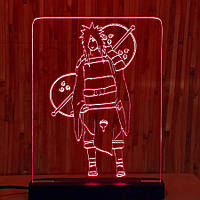 Акриловый светильник-ночник Учиха Мадара (Uchiha Madara) красный tty-n000074