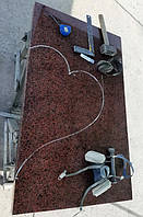 Дитячий пам'ятник з граніту зі скульптурою ангела №211 5