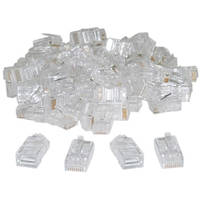 100x Коннектор RJ45 8P8C Cat5, Cat5e, Cat6 RJ-45