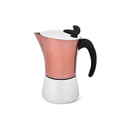 Гейзерна кавоварка на 6 порцій з індукційним дном 16х10х19см/360мл з нержавіючої сталі Fissman