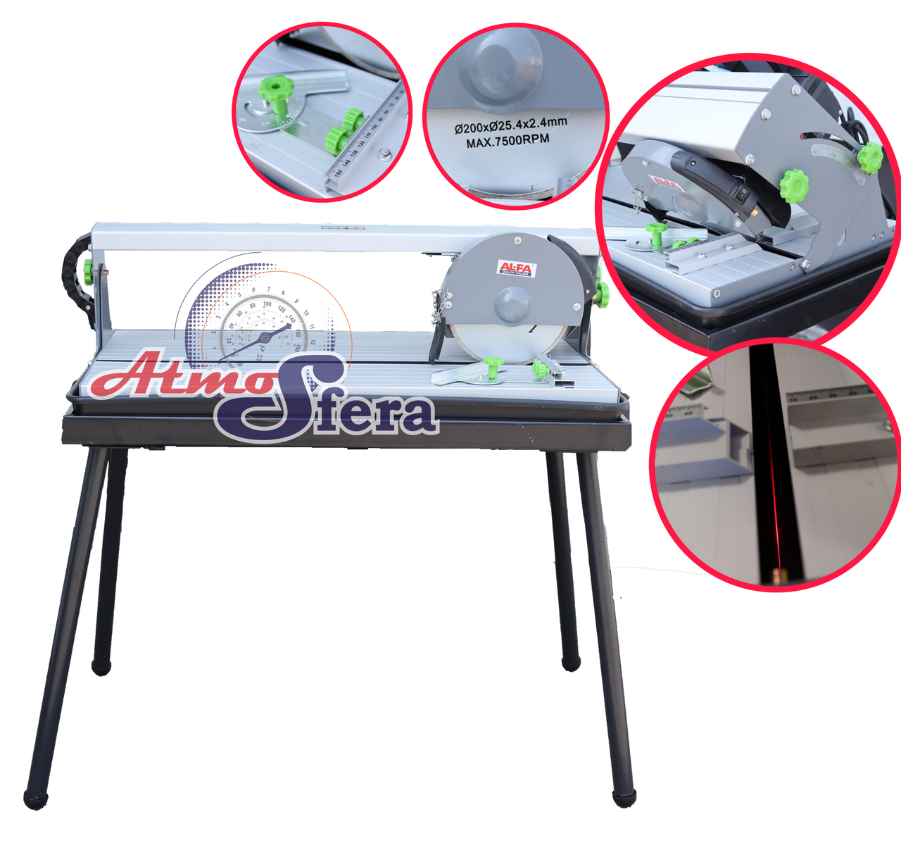 Плиткоріз,мокрорез,стільниця AL-FA з подачею води ALTC200