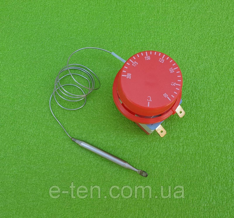 Терморегулятор капілярний WYE-200 /Tmax= 200°C /16А /250V / L=65см ( 2 контакту) для обігрівачів, фритюрниць