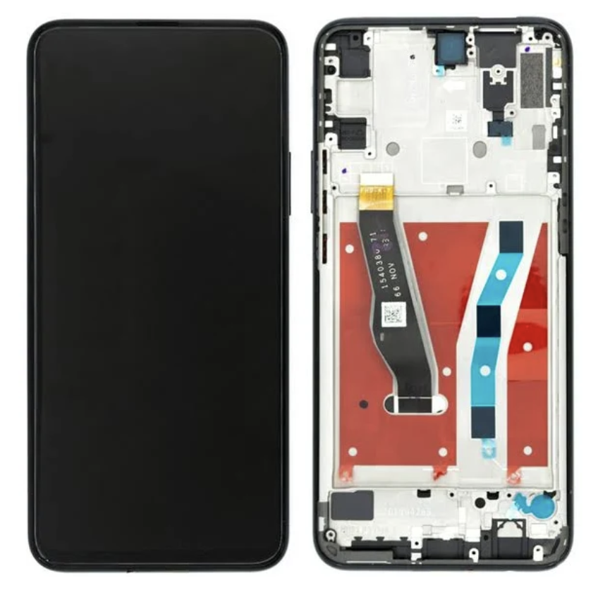 Дисплей (екран) для Honor 9X Pro/9X (China) + тачскрін, чорний, з передньою панеллю
