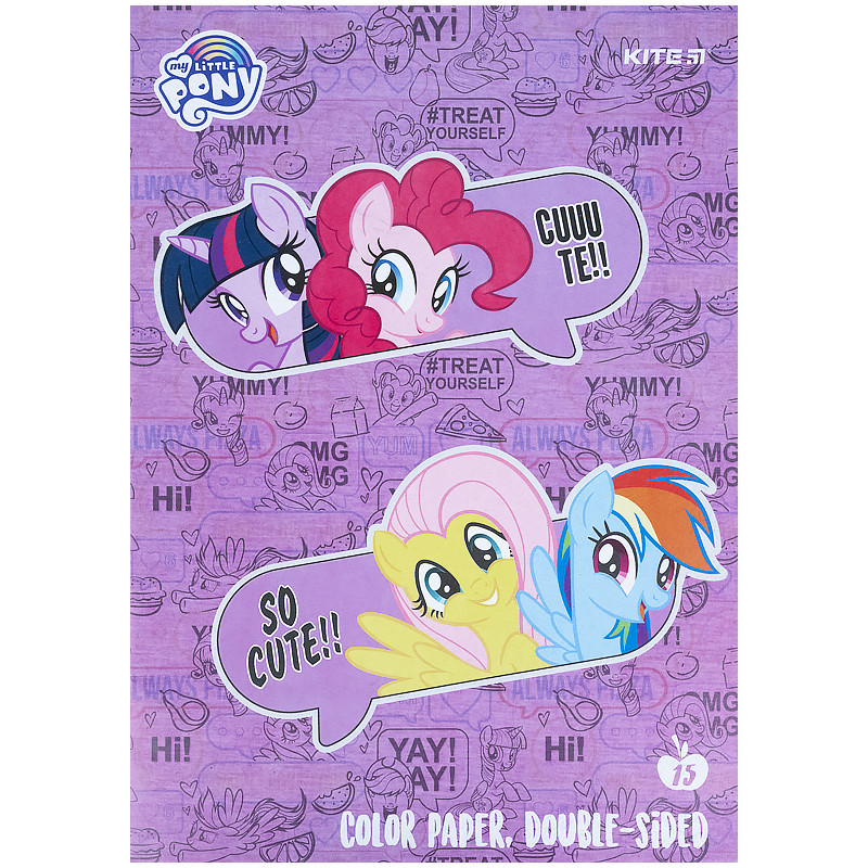 Папір кольоровий двосторонній Kite My Little Pony LP21-250