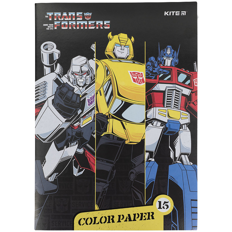 Папір кольоровий двосторонній Kite Transformers TF21-250