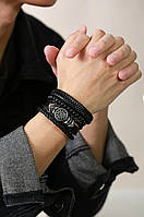 Браслет шкіряний "Сонце" Type W Black, фото 10