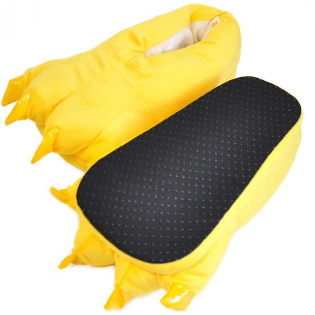 Хатні капці лапки кігтики жовті для кігуру, фото 1