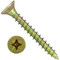 Саморіз Універсальний Жовтий Ø 5 х 80 мм Набір 100 шт Spec