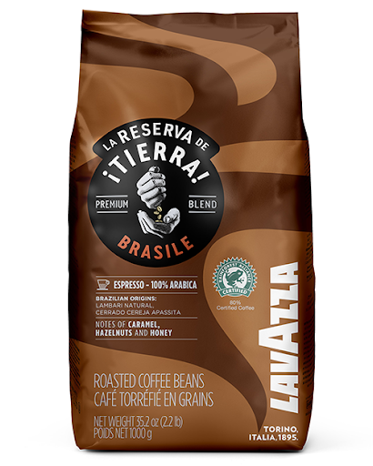 Кава Lavazza Tierra Brasile Арабіка в зернах 1 кг