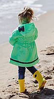 Пальто на дівчинку демісезонне з капюшоном вік від півроку до 6 років м'ятного кольору, фото 3