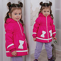 Куртка на дівчинку демісезонна з капюшоном вік від півроку до 6 років, фото 2