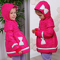Пальто дитяче демісезонне з плащової тканини на підкладці для дівчинки, фото 2