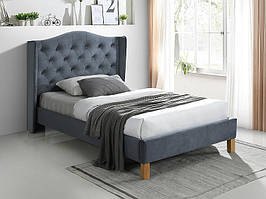 Ліжко односпальні ASPEN VELVET 120x200 колір сірий/дуб BLUVEL 14