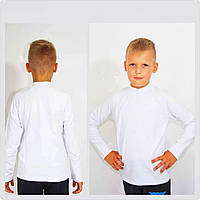 Водолазка с длинным рукавом для мальчика возраст от 6 до 13 лет белого цвета
