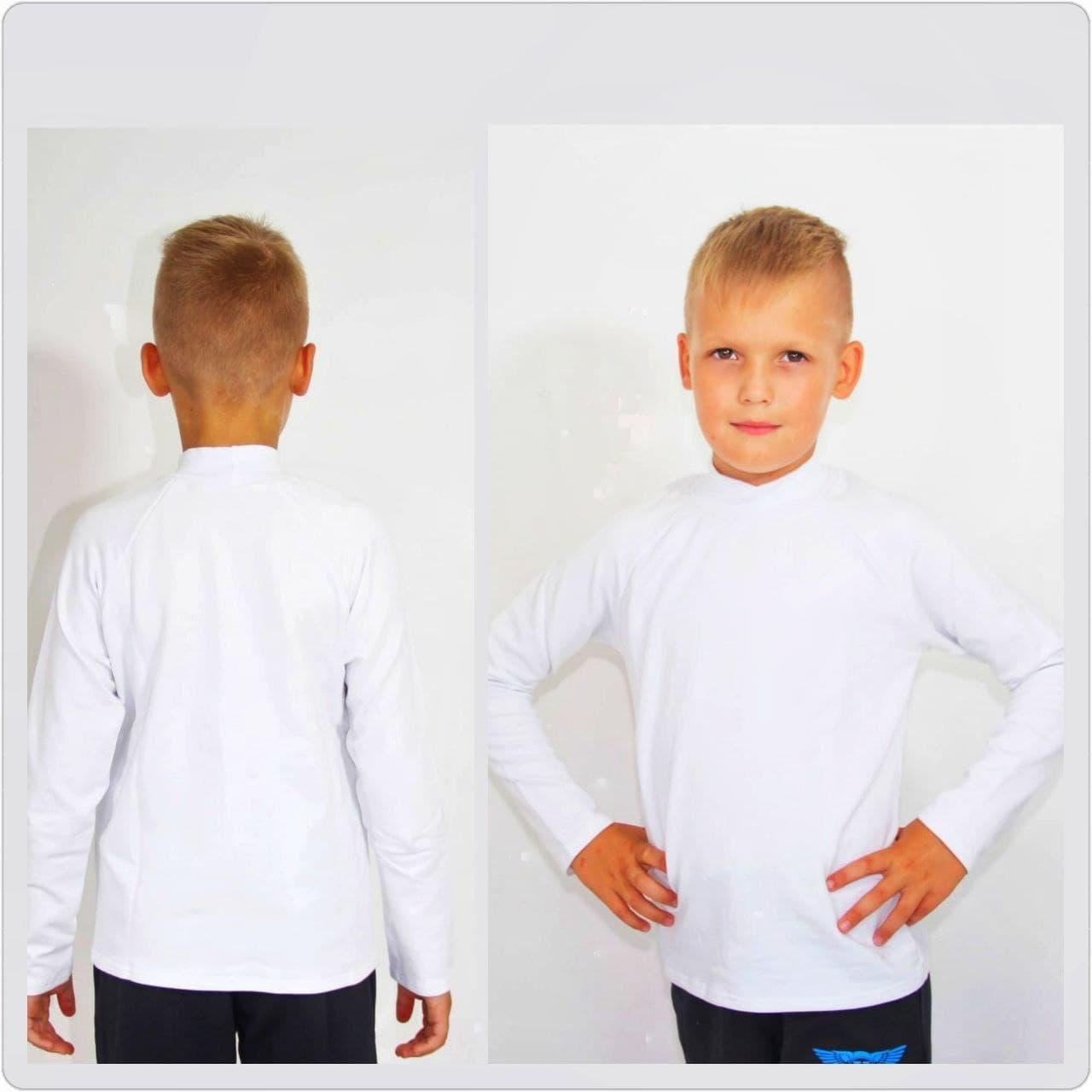 Водолазка з довгим рукавом для хлопчика вік від 6 до 13 років білого кольору