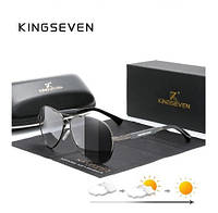 Солнцезащитные очки Авиаторы из титанового сплава с фотохромными линзами N7730F KINGSEVEN DESIGN